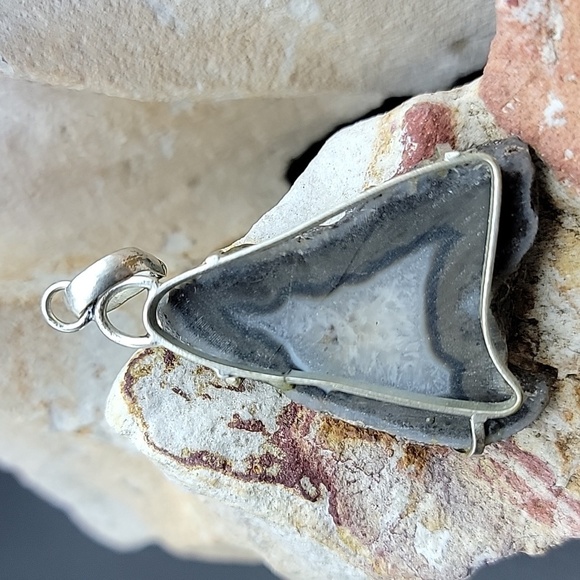 Solar Quartz 925 Sterling Silver Unisex Necklace Large Pendant & Bale EUC - Picture 4 of 8